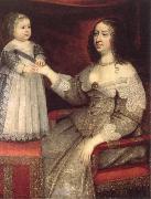 Rembrandt van rijn anne of austria with her louis xiv USA oil painting artist
